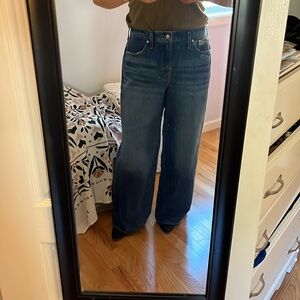 Madewell super wide leg jeans petite 31, nwt